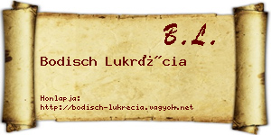 Bodisch Lukrécia névjegykártya